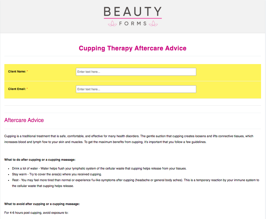 Cupping Therapy Aftercare Advice