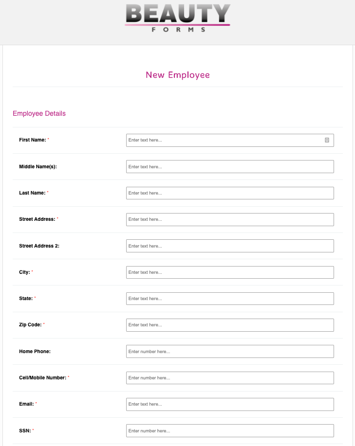 New Employee Form