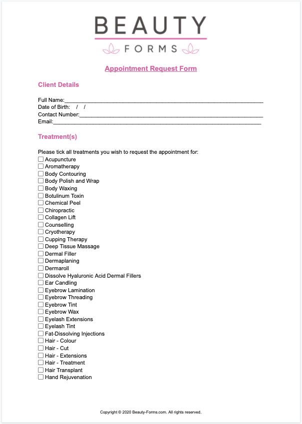 Appointment Request PDF